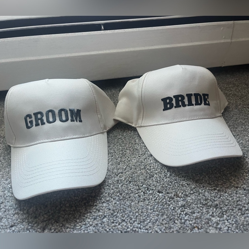 Bride and groom hats